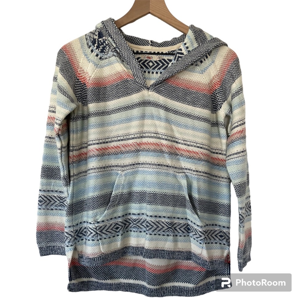 Faherty mesa hooded sweater poncho